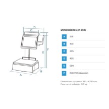 Balanza Doble Cuerpo Táctil DIBAL D-950 (Tíquets) CE Pantalla Táctil