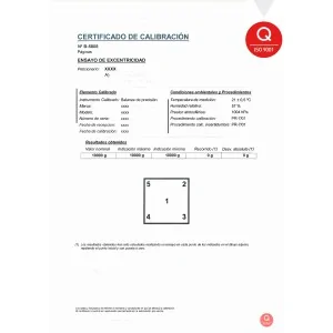 Certificados de calibración ISOCAL para básculas y balanzas